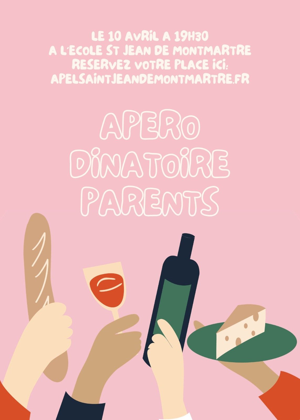 Apéro des Parents de Saint Jean Le Vendredi 10 Avril De 19h30 à 22h30