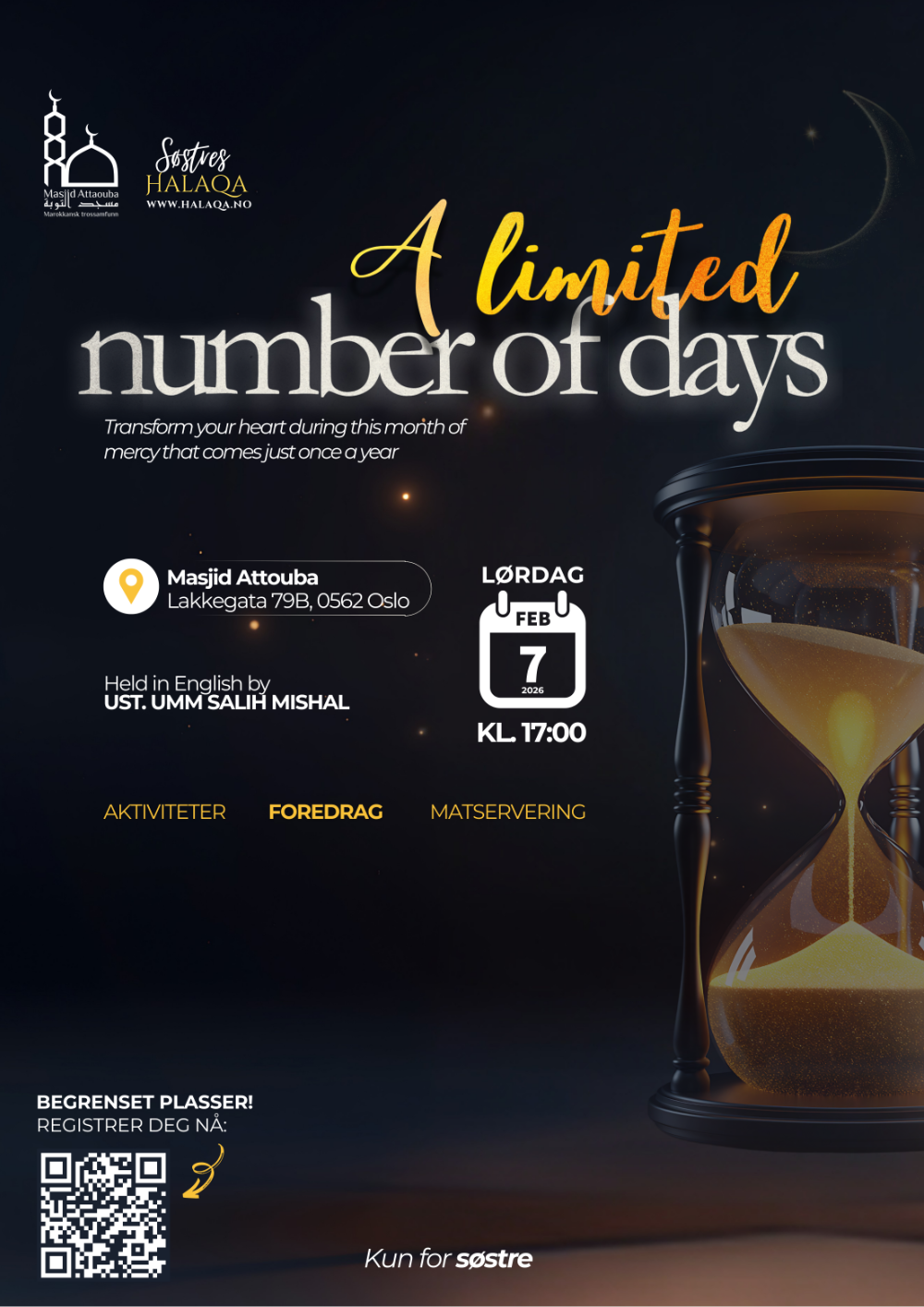 Søstres Halaqa - A limited number of days