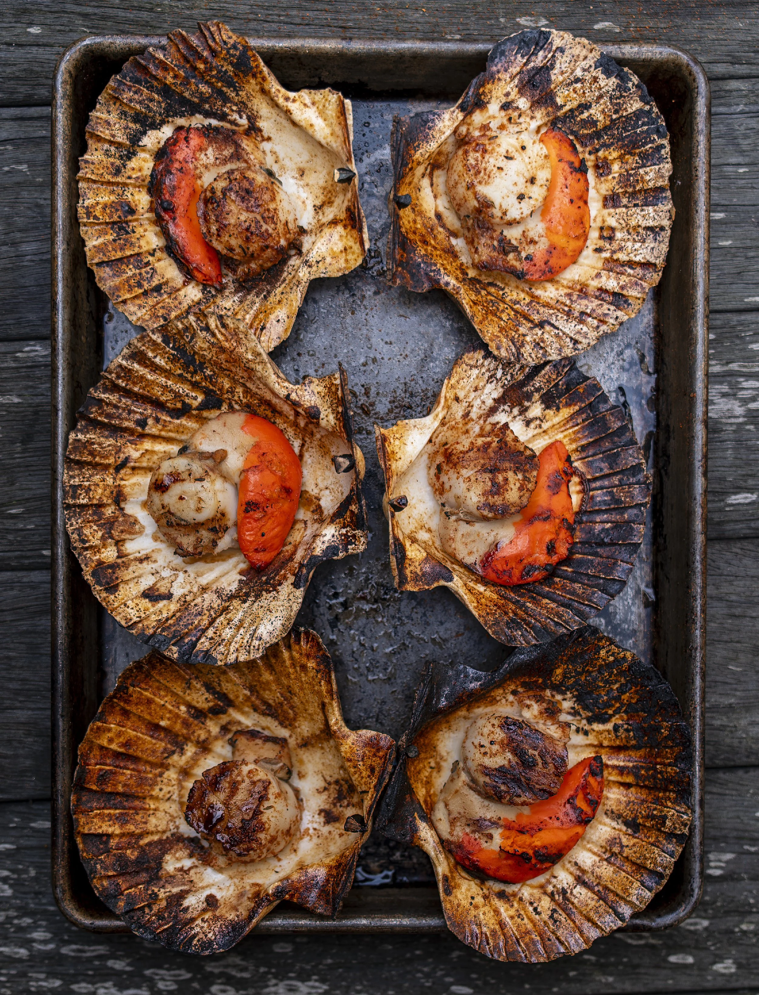 Scallops with Smokey Rebel Texas Red & Maple Smoked Pineapple Vinegar