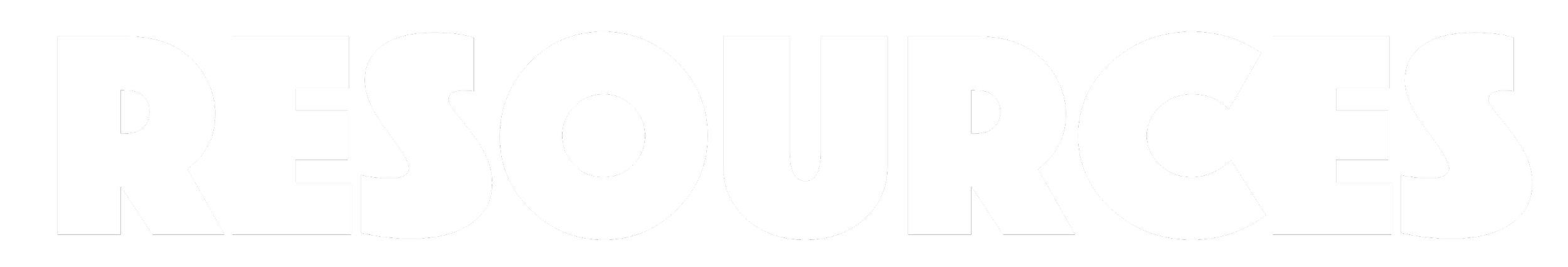 Bold white text on black background spelling out 'RESOURCES'.
