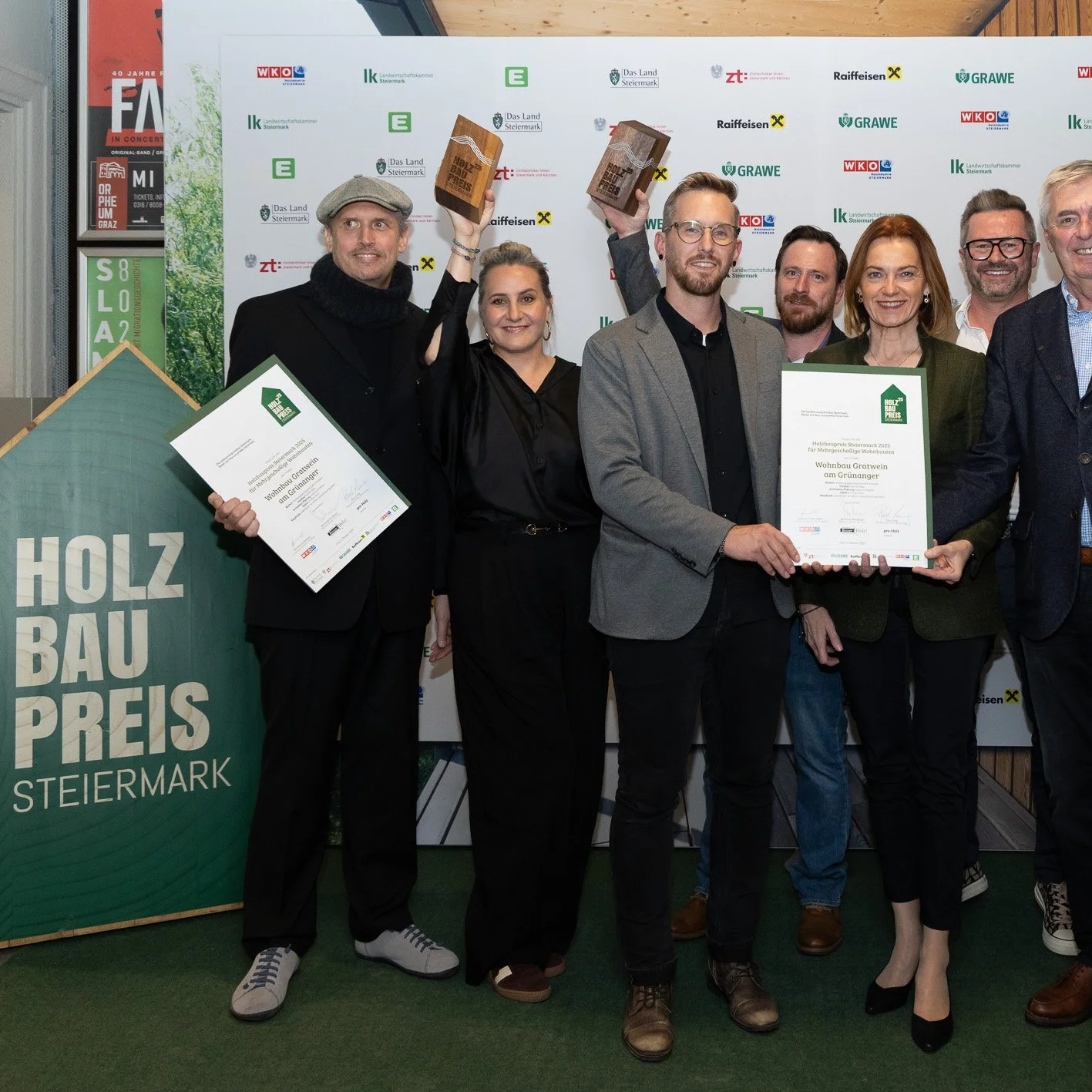 WE WON! · Holzbaupreis Steiermark 2025 · Mehrgeschoßige Wohnbauten