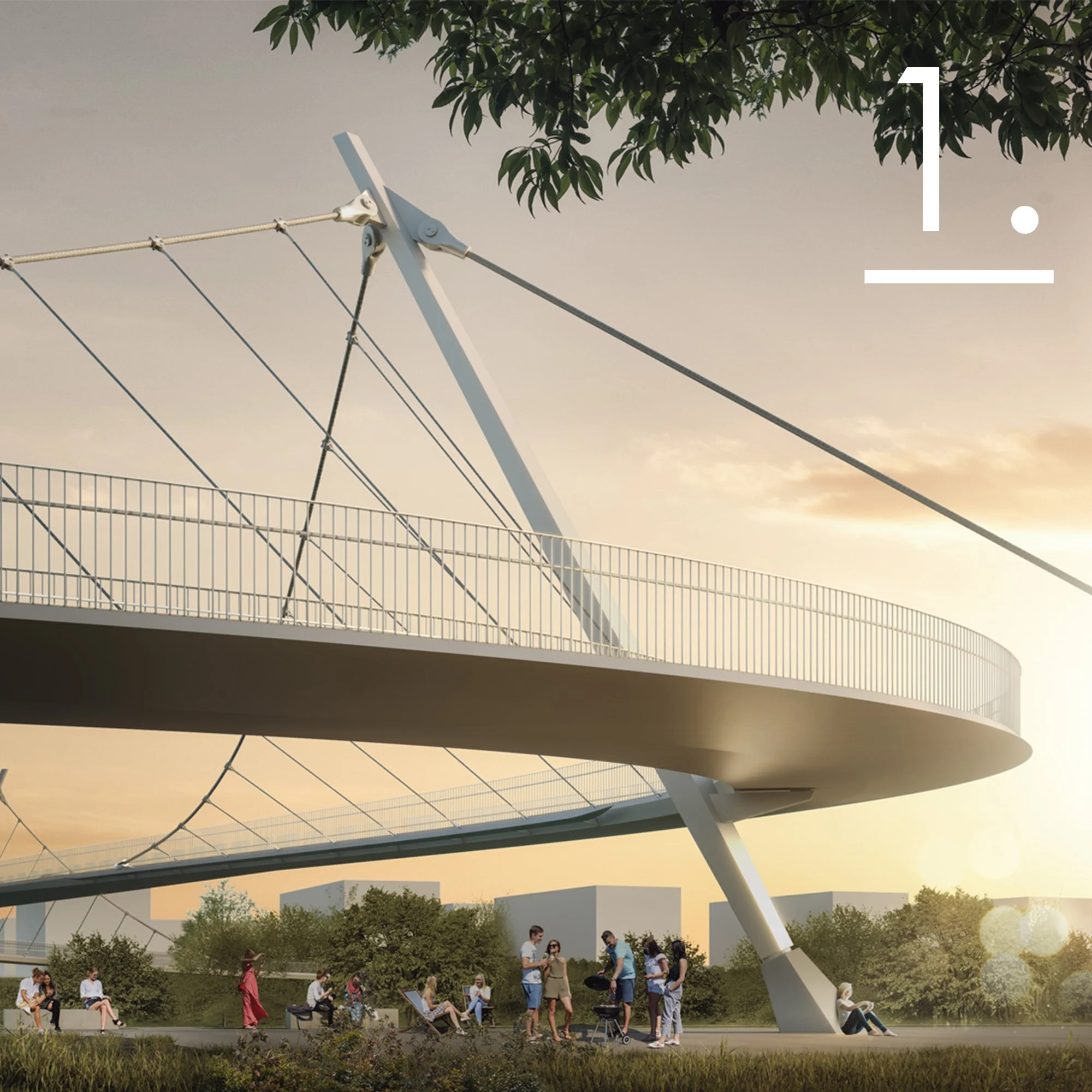 WB Brücke Holzgartensteg  Regensburg 1. PRIZE, 2. Round