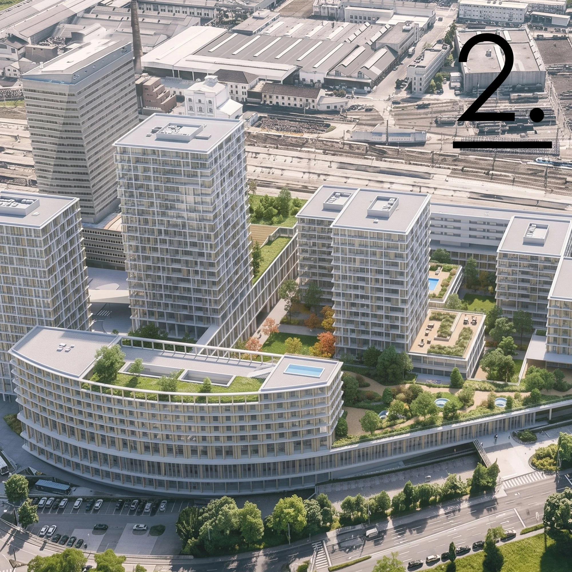 Second prize for Post City Linz
Urban Planning · EU-wide Open Two-Stage Competition · 2nd Prize · 2019