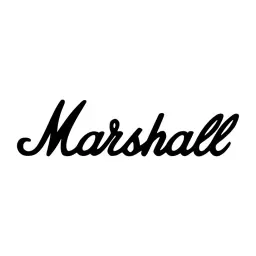 Marshall logo in black script font on a white background