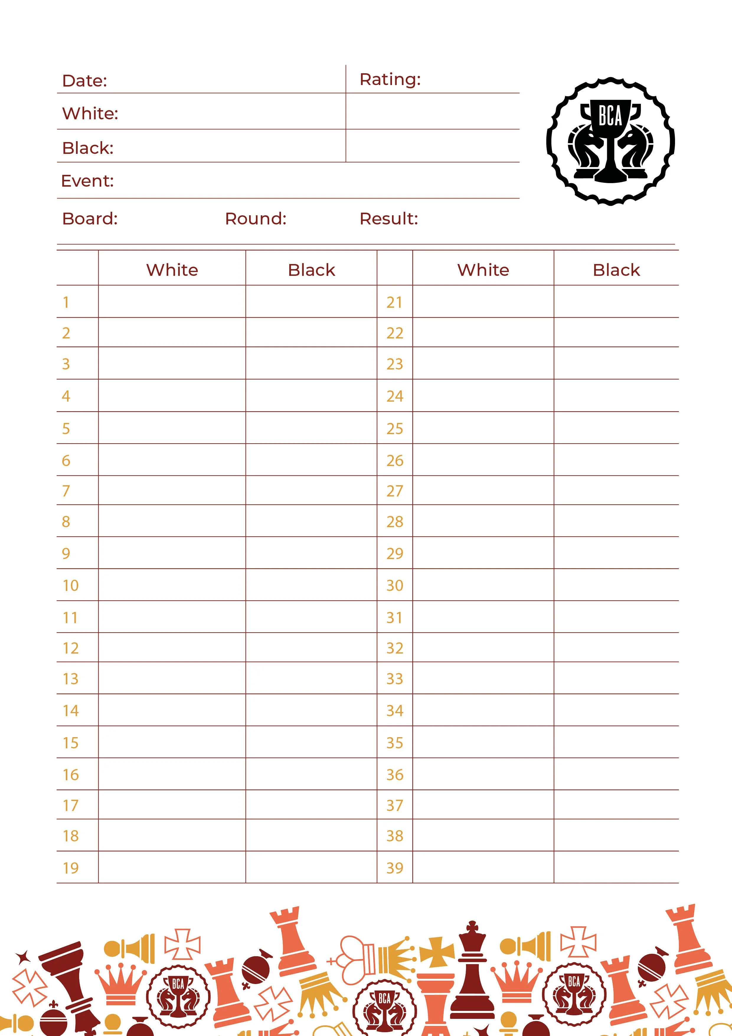 The visual identity was extended across a range of supporting outputs: A redesigned scorecard reflects the new brand while retaining a familiar format used by players during matches. A custom stamp was developed as a playful application of the logo, 
