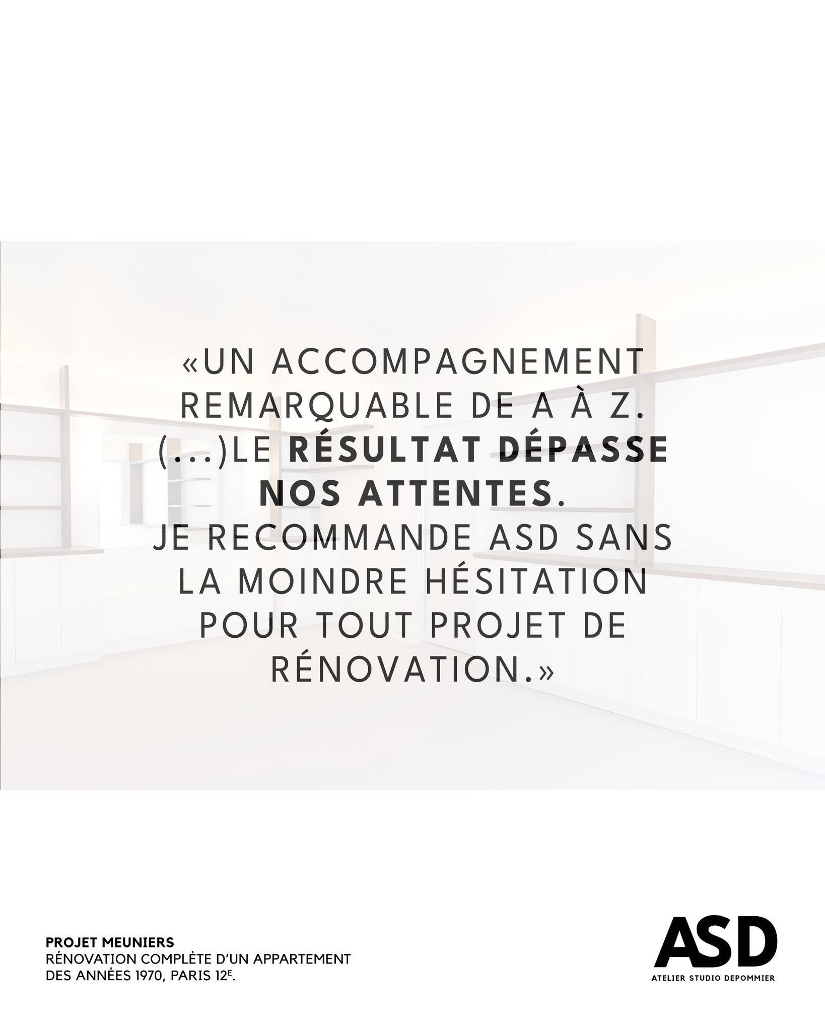 Regards clients sur un projet sign&eacute; ASD

Photo 📸 @studiodepommier 

&mdash;

L&rsquo;Atelier Studio Depommier con&ccedil;oit des espaces durables, &agrave; la crois&eacute;e de l&rsquo;architecture int&eacute;rieure, du paysagisme et de la ph