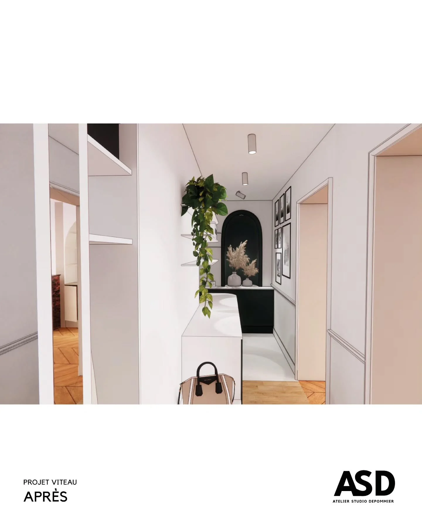 [Projet Viteau] &ndash; Visualisation 2D &amp; 3D en amont d'une r&eacute;novation compl&egrave;te, Saint-Mand&eacute;.

Un appartement haussmannien, un projet de r&eacute;novation compl&egrave;te, des d&eacute;cisions structurantes &agrave; prendre.