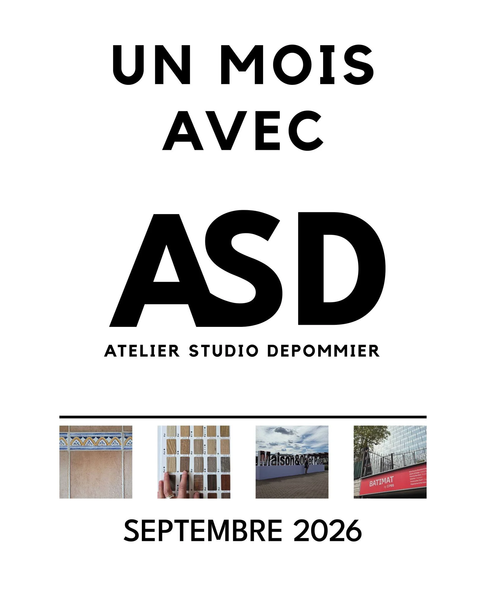 UN MOIS AVEC ASD &mdash; septembre 2026 🗓️

Le r&eacute;cap du mois de septembre : la rentr&eacute;e, des salons, plusieurs conception en parall&egrave;le et une petite pause des chantiers;

RADAR : 1 chantier en attente, 4 projets en conception, 2 