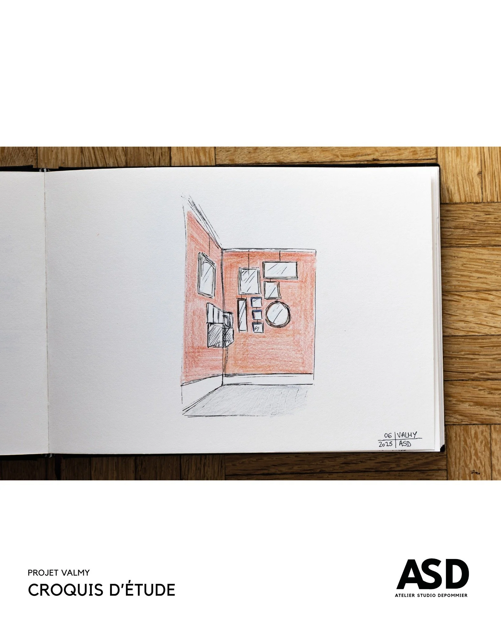 [Projet Valmy] &middot; R&eacute;novation compl&egrave;te d'un appartement des ann&eacute;es 1870, Paris.

Croquis avec mise en couleurs (avec mes crayons fav' @carandache) pour aider les clients &agrave; se projeter de mani&egrave;re sensible dans d