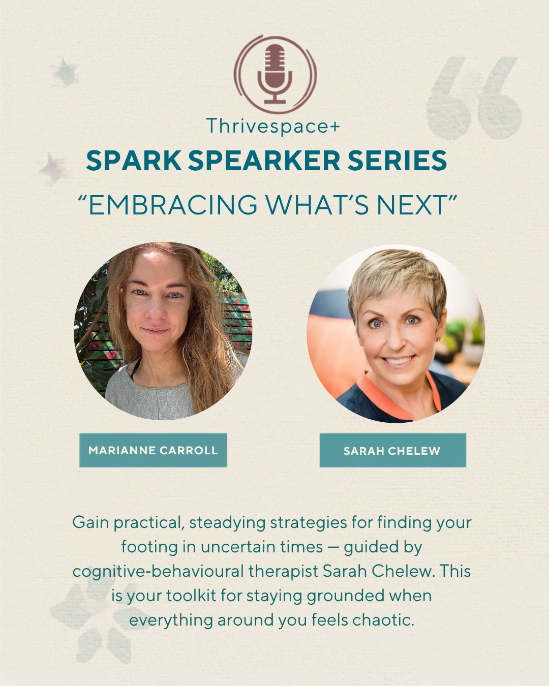 Spark Speaker Series: Embracing What's Next