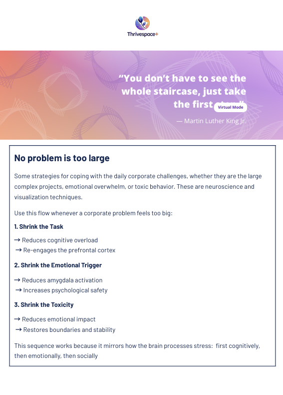 Seeing the Possible in the Impossible: Shrinking our problems
