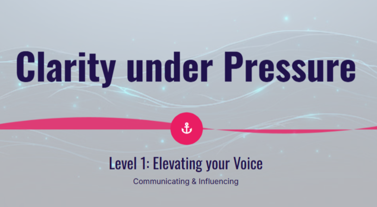 Module 1: Elevating your voice