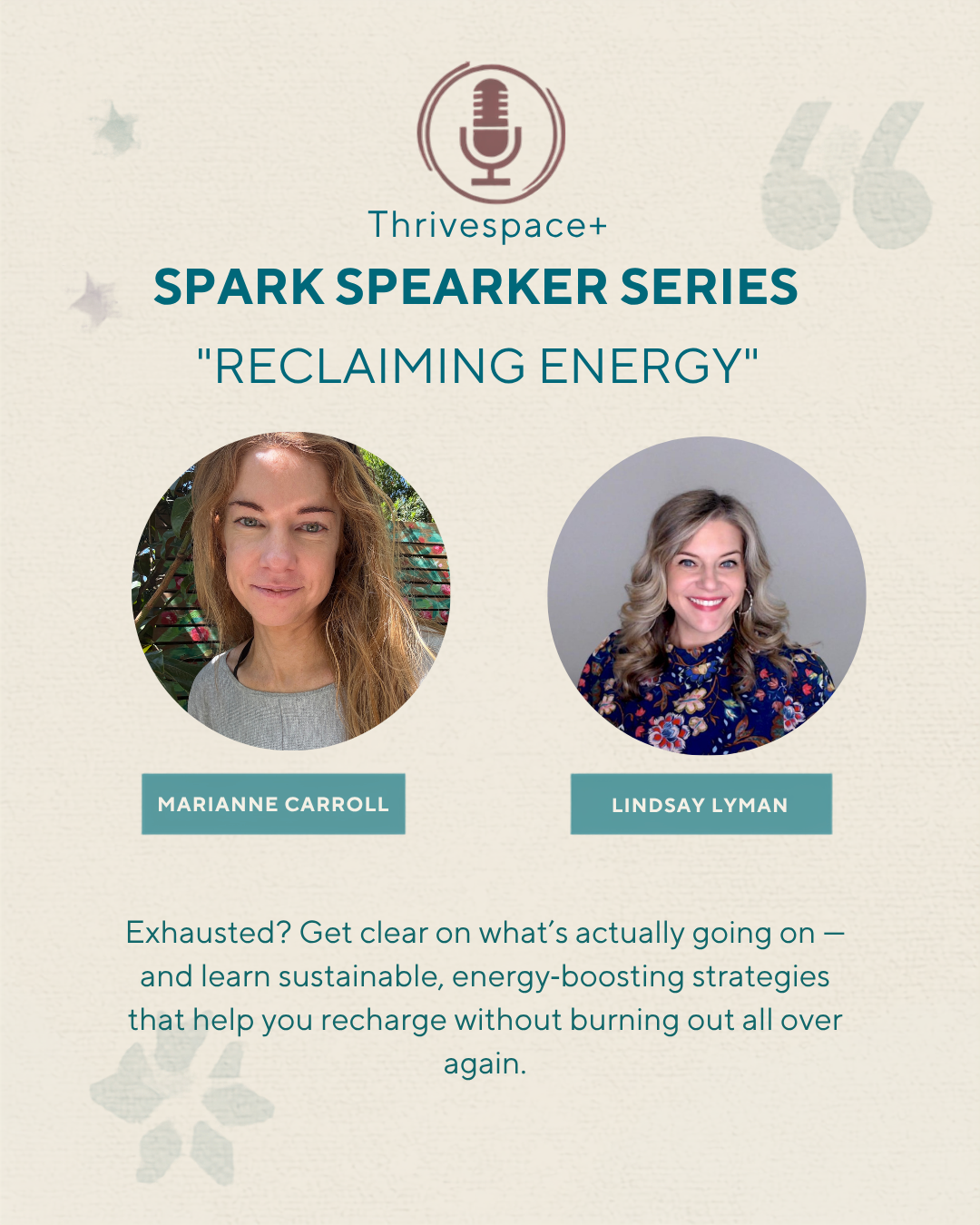 Spark Speaker Series: Reclaiming Energy