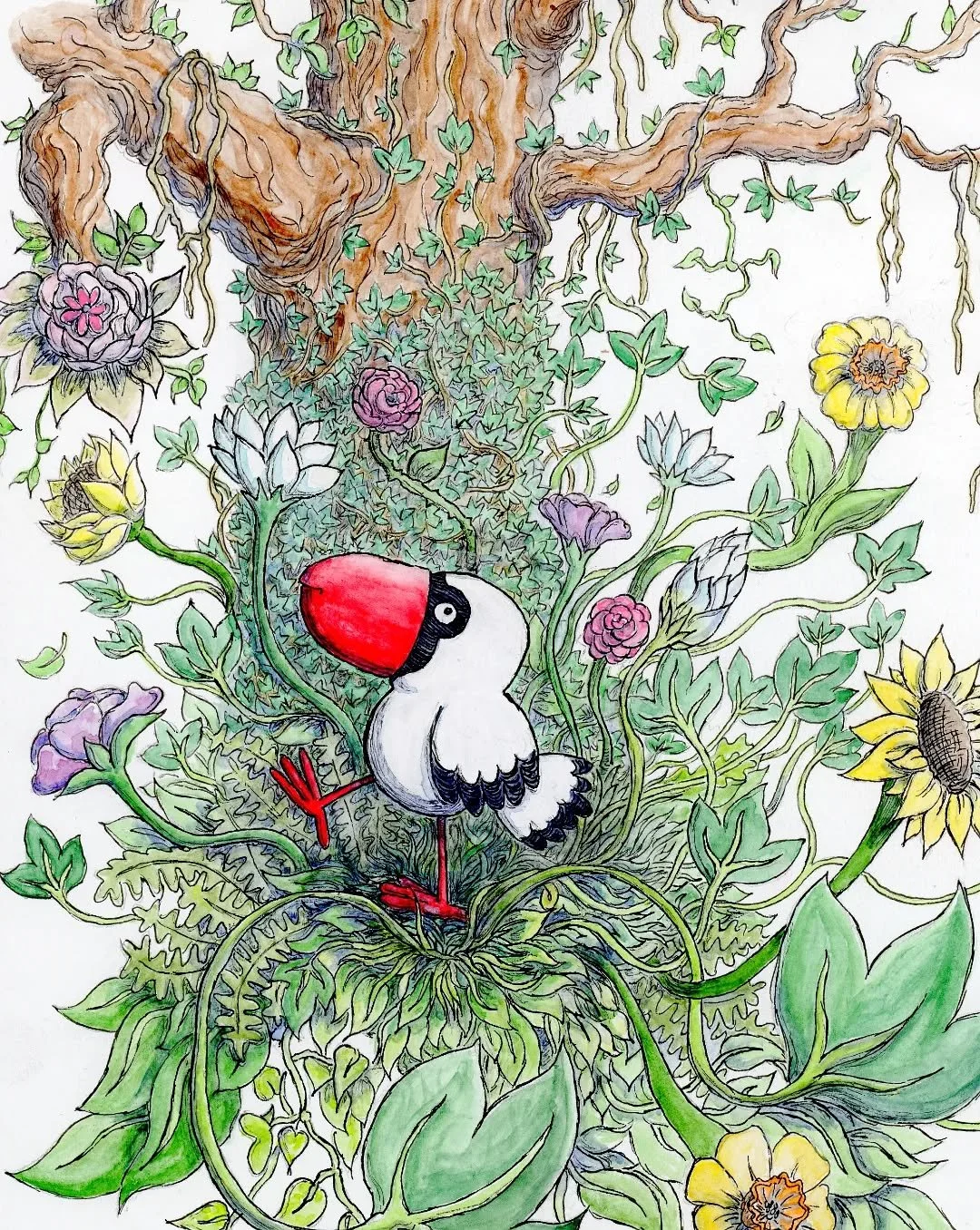Little forest birdy! 🐦
Here is a little birdy walking through the forest. What a good little birdy she is. She just loves walking through the forest and seeing all the trees and flowers and things. 🥰
Reposting this painting from a while ago as no