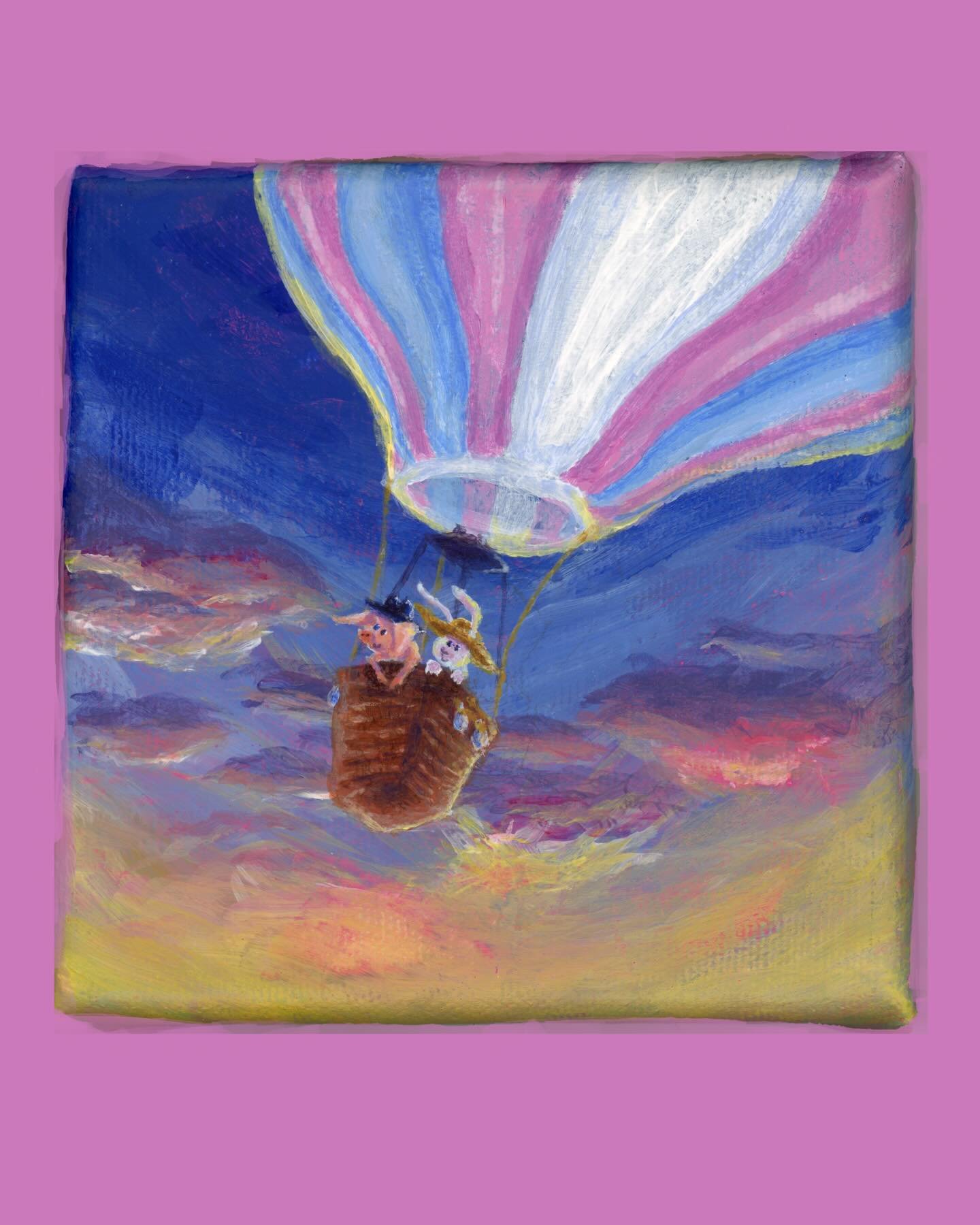 One day pig and rabbit decided they didn&rsquo;t want to stay on the ground anymore; they wanted to soar! 🏳️&zwj;⚧️ 

There was simply too much nonsense down there. Too many people telling them they had to be a certain way, to look normal, and givin