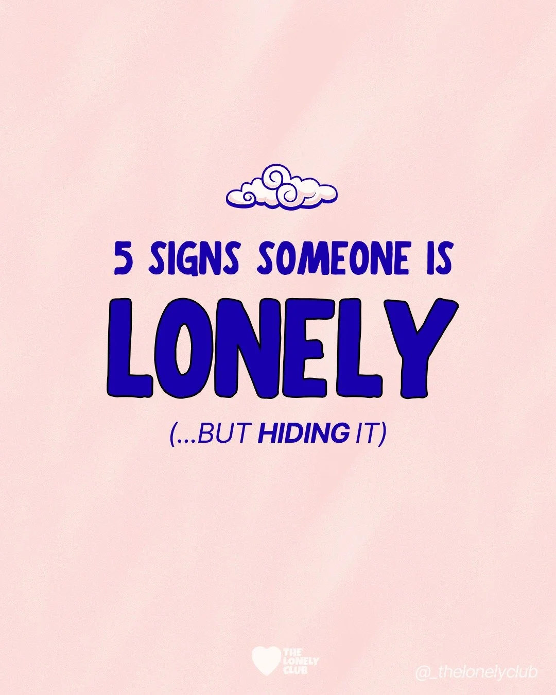 Loneliness doesn&rsquo;t always look like isolation. More often, it looks like someone who appears &ldquo;strong,&rdquo; &ldquo;busy,&rdquo; or &ldquo;fine&rdquo; - but is carrying everything alone.

Here are 5 subtle signs someone might be lonely (a
