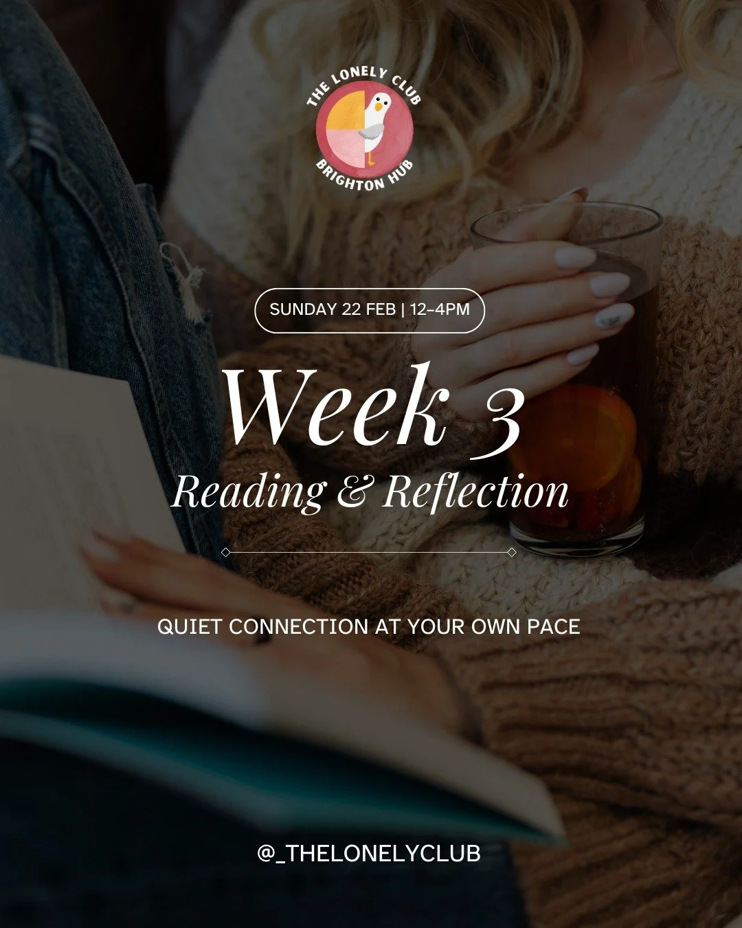 1 week to go until the launch!

This session focuses on gentle social connection - if that&rsquo;s something you want to try.

✨ Optional small group chats
✨ Conversation prompts if you&rsquo;d like a little structure
✨ Quiet space if you just want t