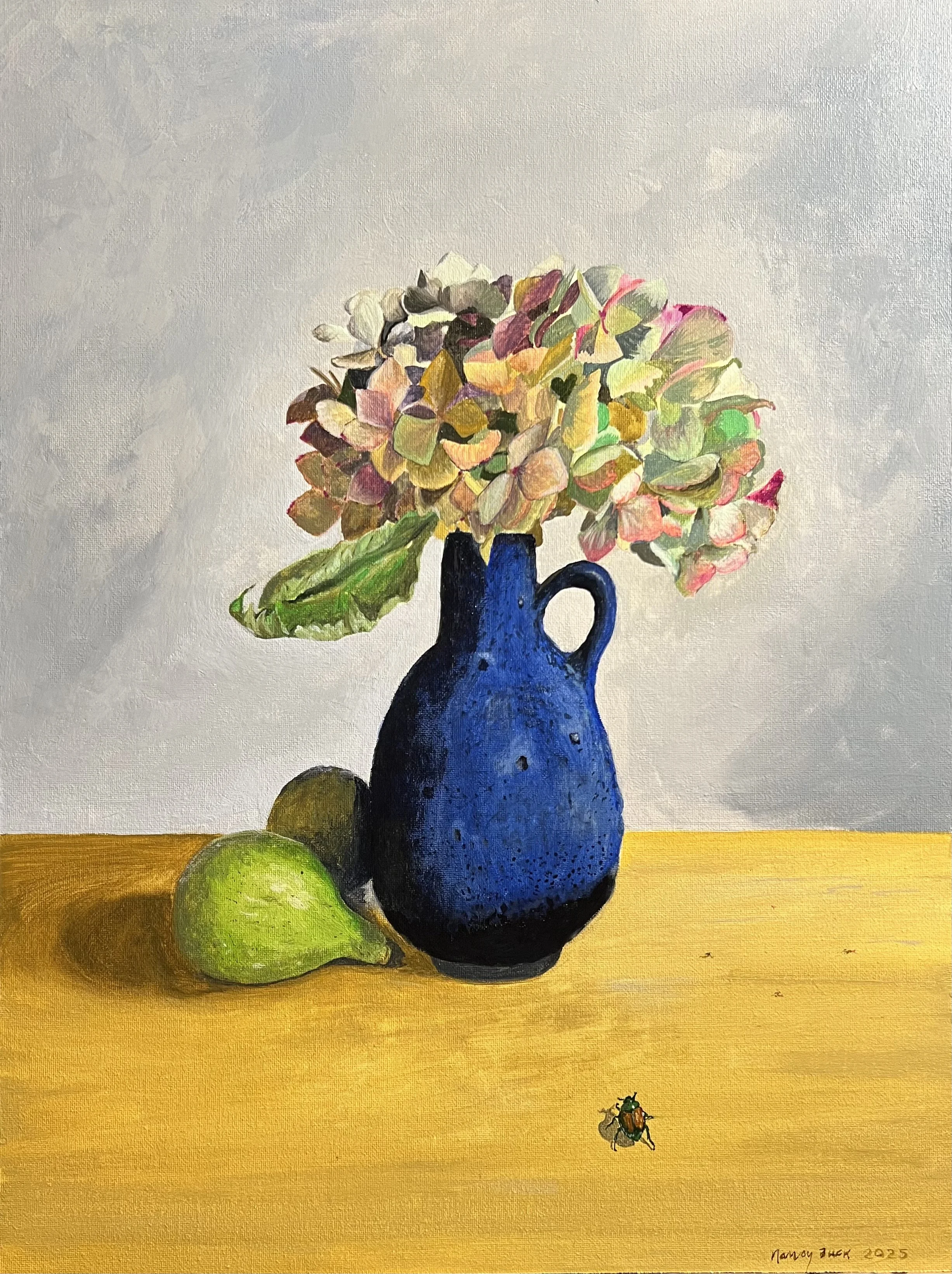 Striving, 2025. Gouache on canvas board, 30 cm x 40 cm. Available, 650 Swiss Francs