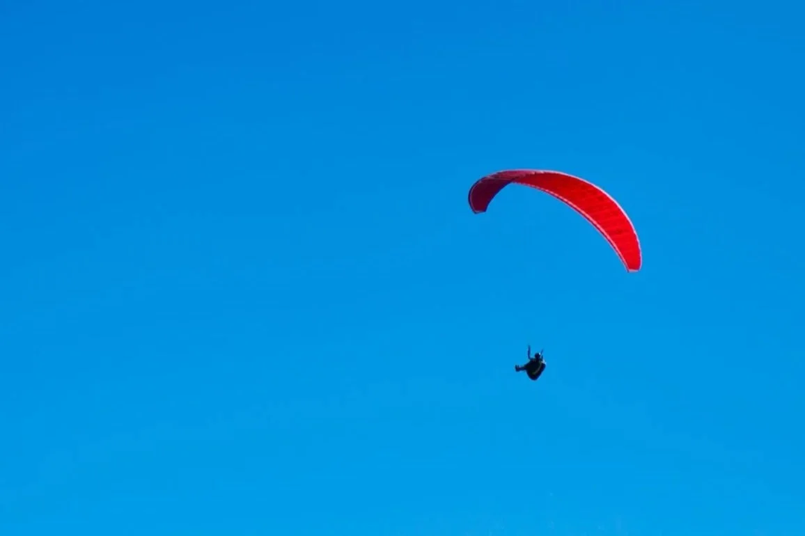 Fallschirmspringer mit ausgelöstem Fallschirm