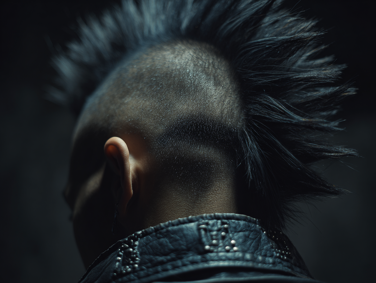 imagem em close da parte de trás de um corte moicano