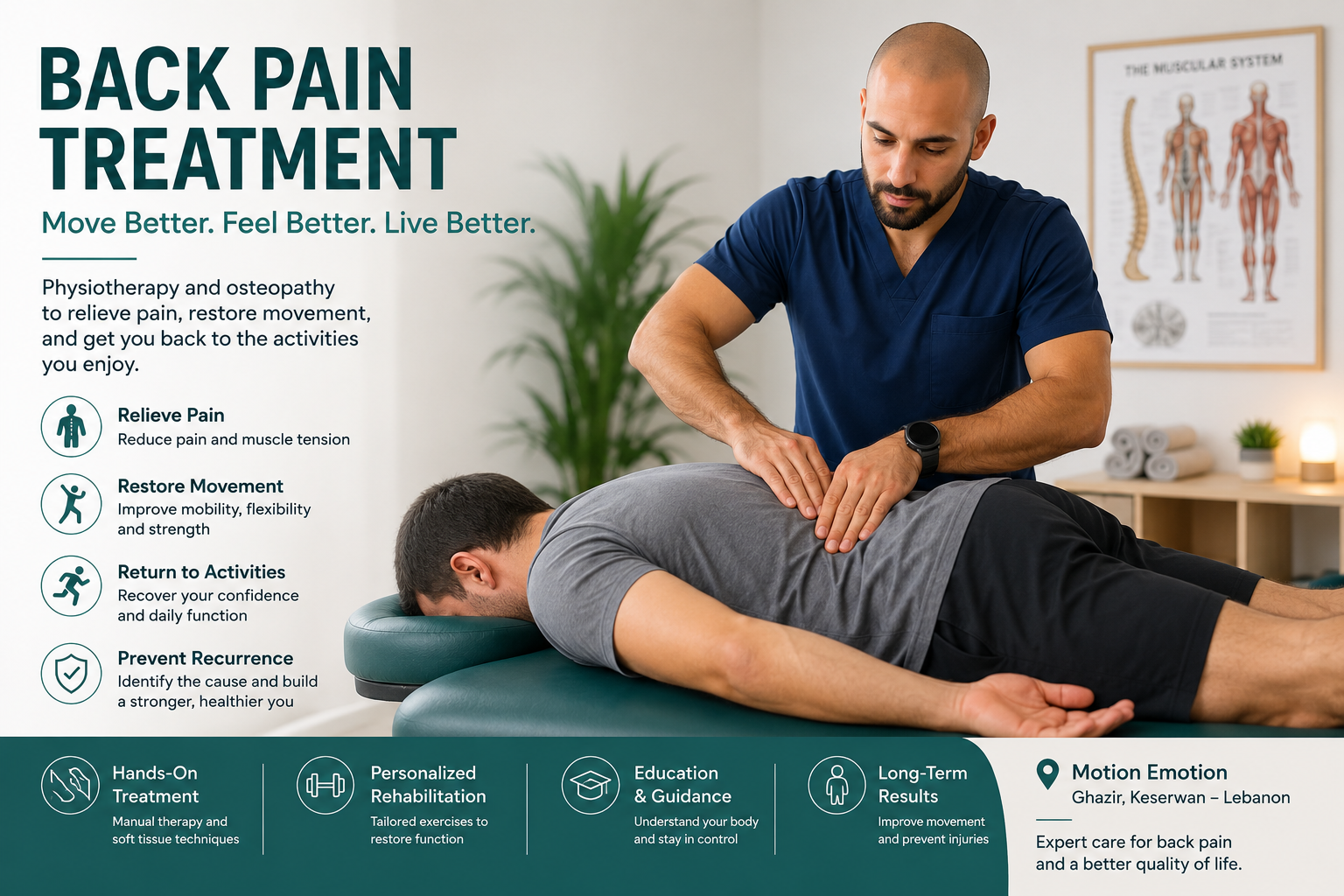 Back Pain Treatment in Lebanon: When Should You See a Physiotherapist or Osteopath?