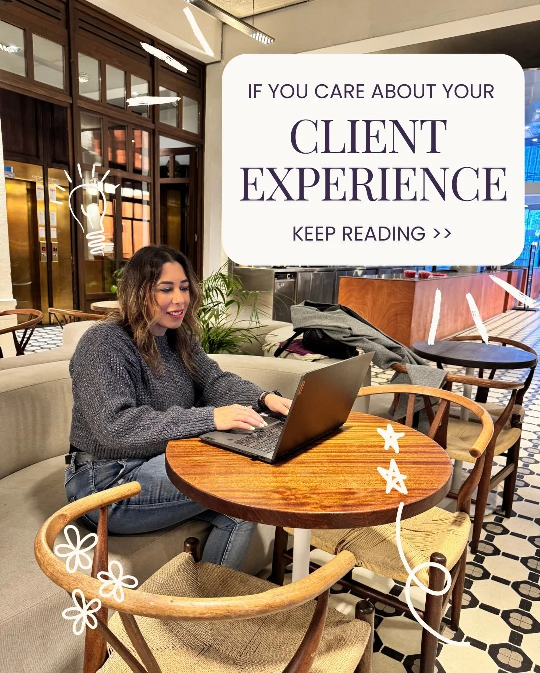 If you care about your client experience, this one&rsquo;s for you 🤍

Because it&rsquo;s not just about the work you deliver &mdash;
it&rsquo;s the enquires, the onboarding, the follow-ups, the &ldquo;what happens next?&rdquo; moments.
✨ That&rsquo;