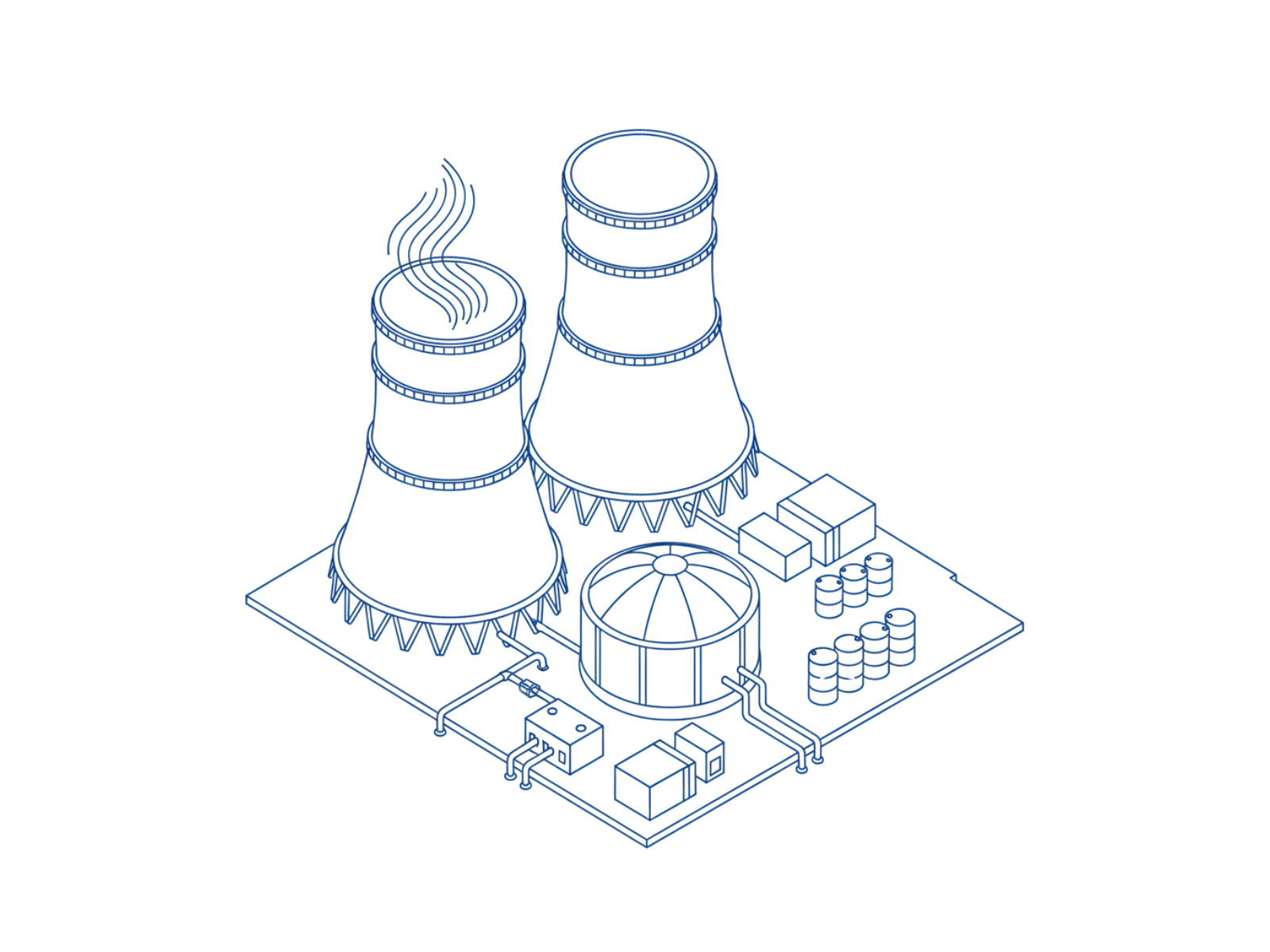 Nuclear power plant and industrial energy infrastructure