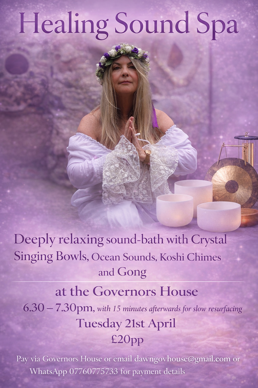 Healing Sound Spa, deeply relaxing crystal singing bowls
