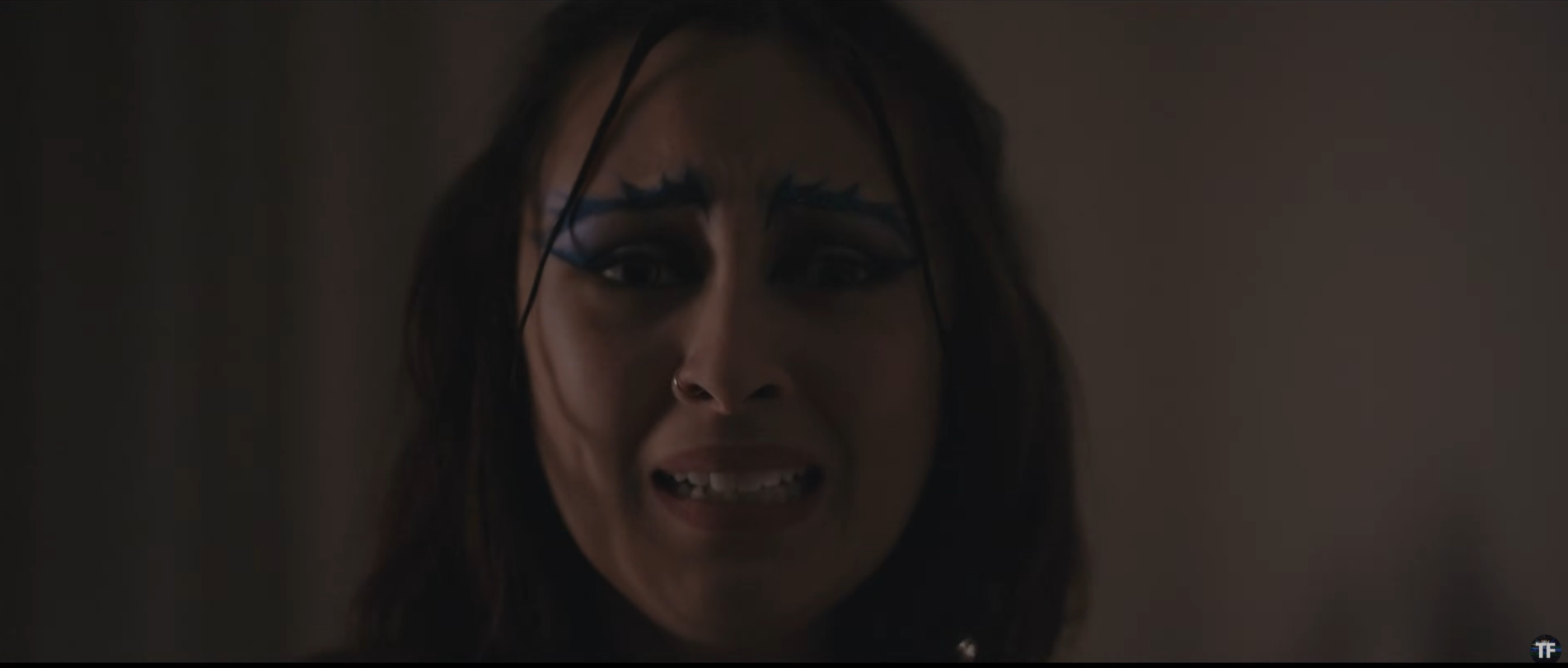 Graphic liner and gothic character makeup design by Savannah Tice for Tropfest 2026 film 'I’m Still Her'