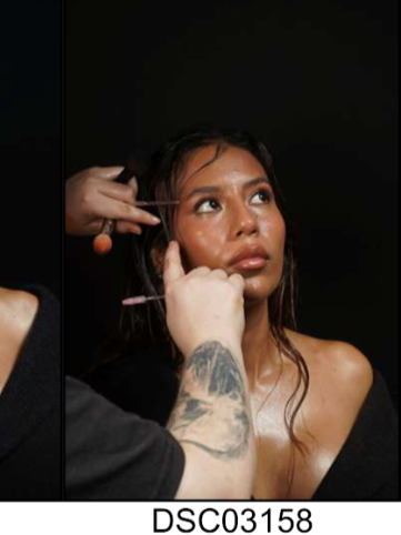 Behind the scenes of Sydney makeup artist Savannah Tice providing technical on-set artistry for a commercial shoot.