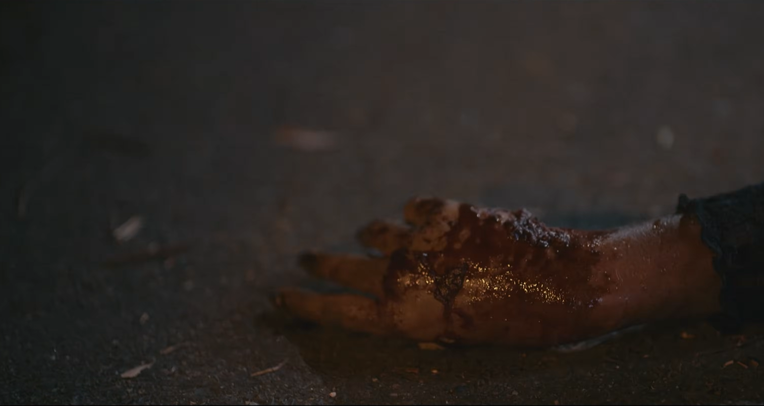 Realistic SFX trauma makeup for Tropfest 2026 by Savannah Tice. gore hand.