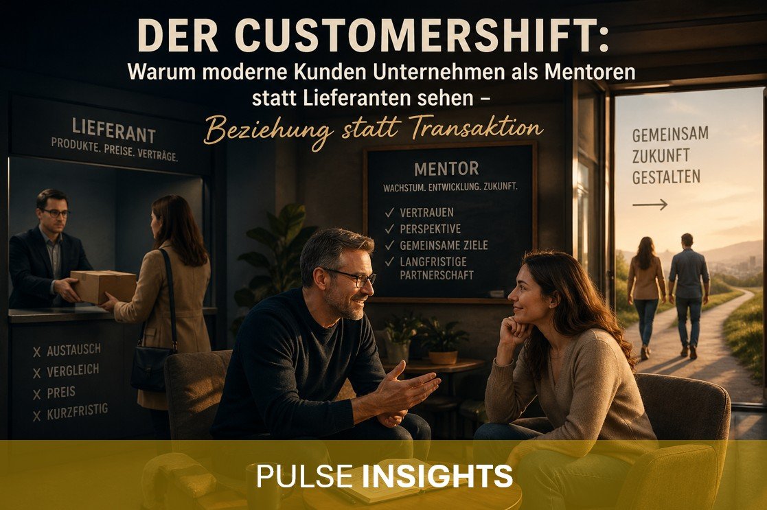 Der Customershift: Warum moderne Kunden Unternehmen als Mentoren statt Lieferanten sehen.