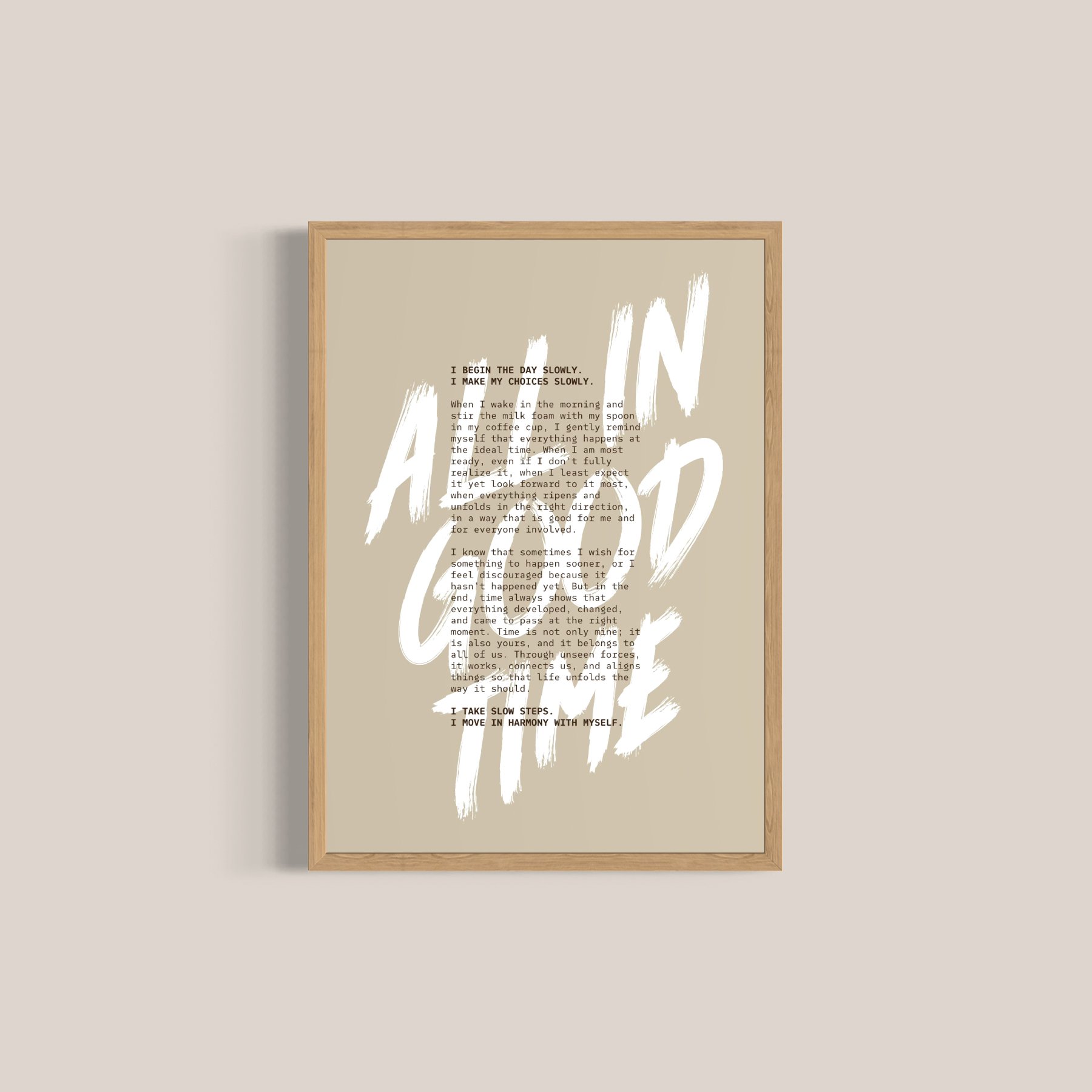 All in good time