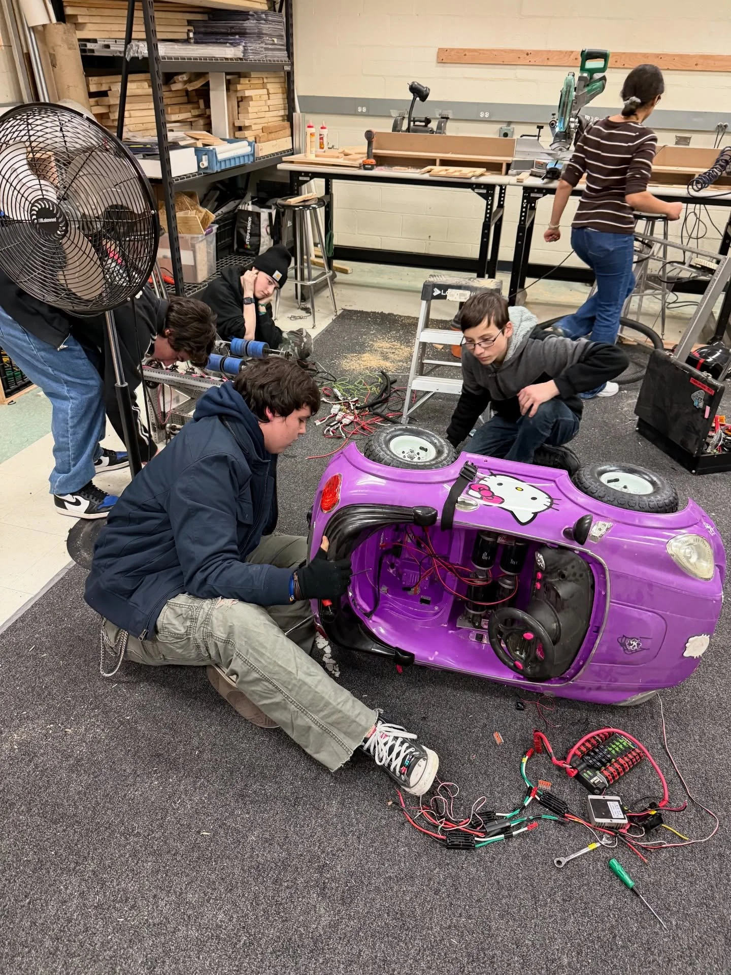 Working in the lab today! Feels good to have a freshly organized lab! We also met our new mentor, Link, today! Thanks for joining us, Link (not pictured).
