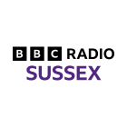 BBC Radio Sussex logo with black, white, and purple text.