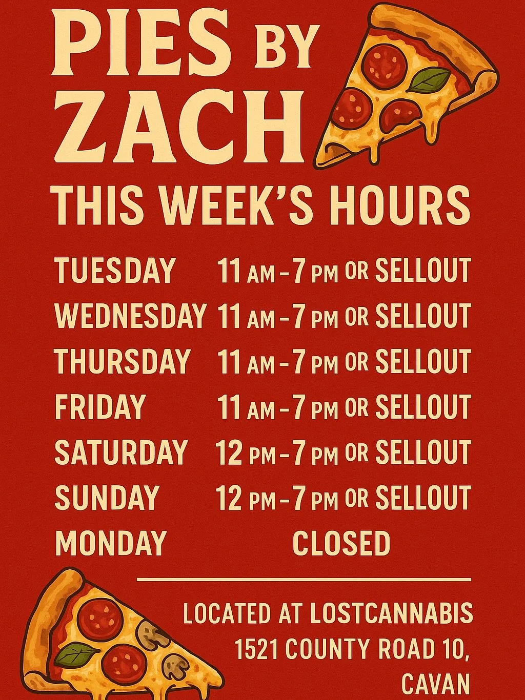 🌮 This Week&rsquo;s Special: Taco Pizza &ndash; $22 🍕 

Our fermented dough is hand-stretched and brushed with olive oil &amp; fresh garlic base, topped with mozzarella and then layered with seasoned grass-fed ground beef &amp; diced tomatoes with 