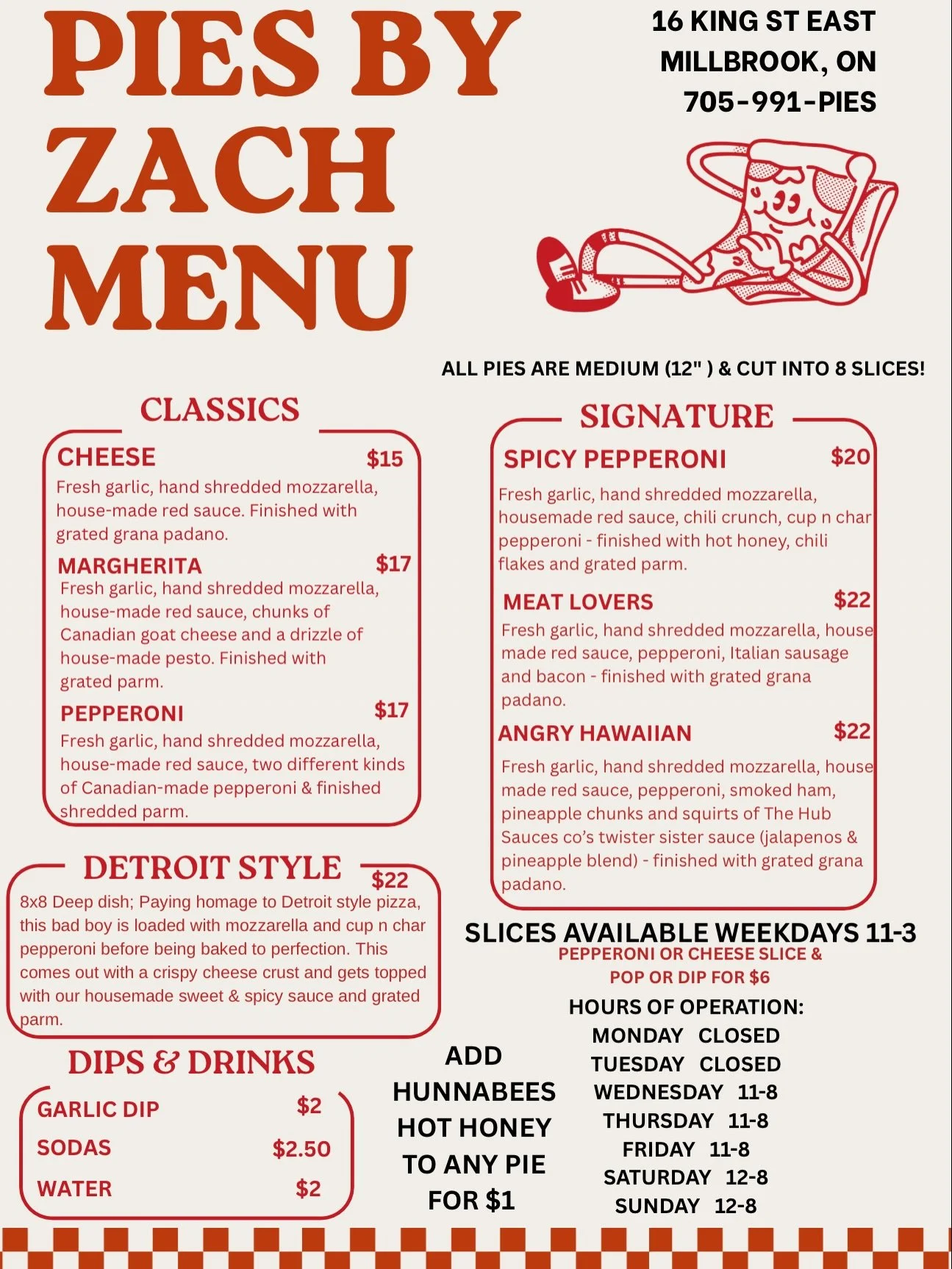 Happy Wednesday pizza gang! 
We&rsquo;re back for another week of pies and good times. With the cold weather STILL here, we&rsquo;re throwing it back to trailer vibes and bringing back the Spicy Dill Pickle Pizza for a limited time. Olive oil and gar