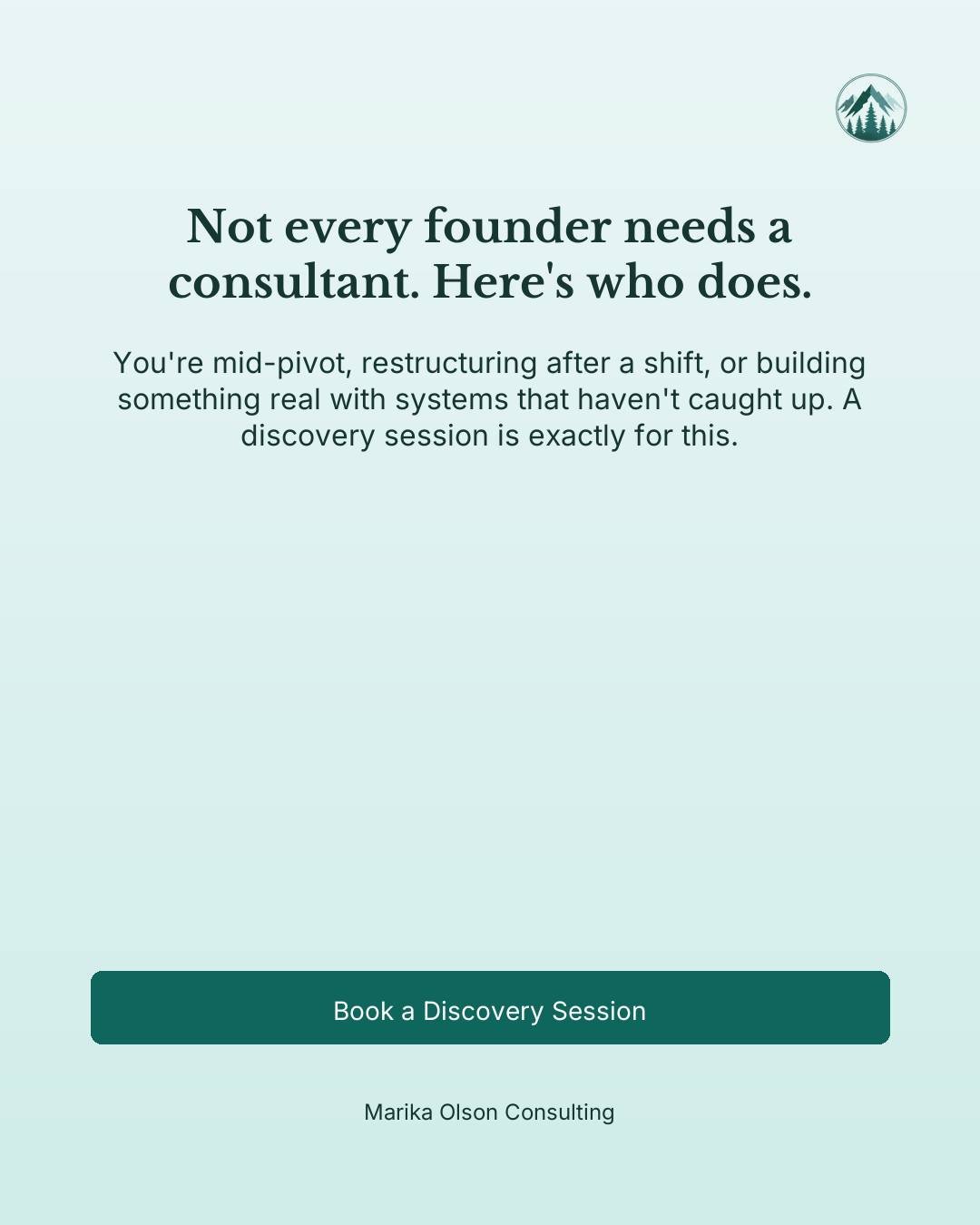 I once had to redesign a program from scratch. Mid-crisis. Budget cut in half. The original plan was obsolete before we could execute it. The redesign went better.

That's the kind of client I work with now. Not the one deciding if something's wrong.