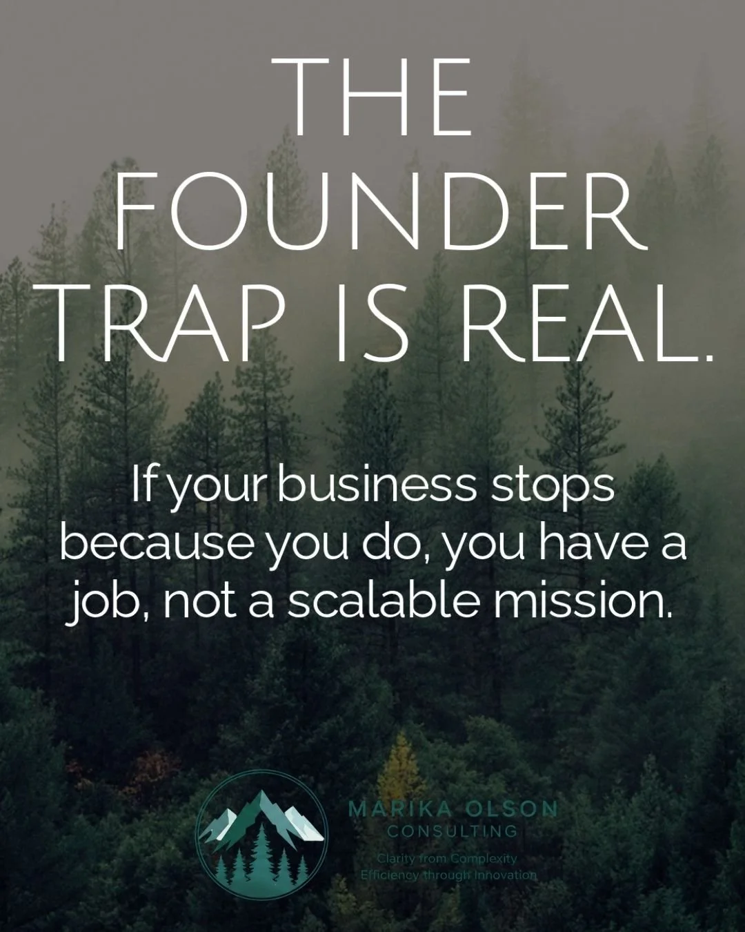 If the business can't function without you, you don't own a business, the business owns you.
 #foundertrap #operations #smallbusiness #succession #fractionalcoo #reclaimyourtime