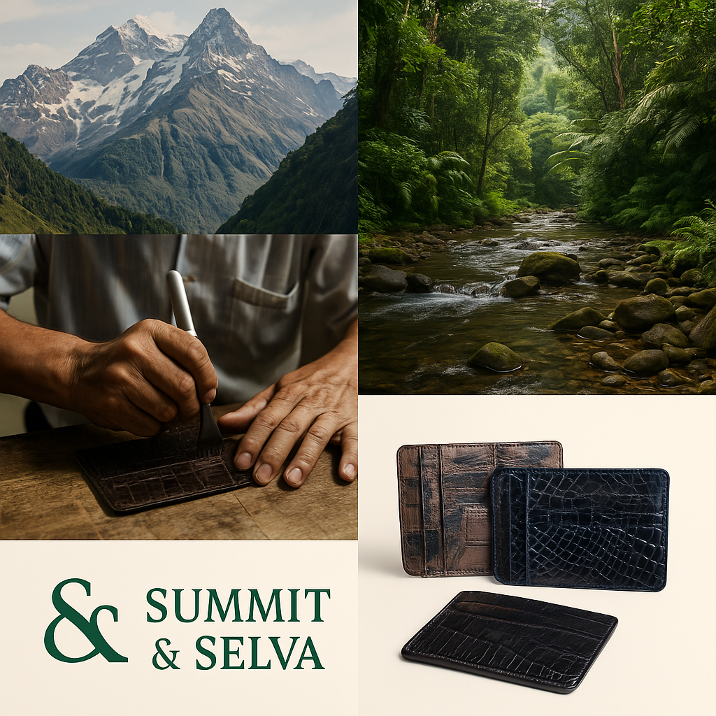 Summit & Selva hero photo showing Andean mountains and Amazon rainforest, symbolizing artisan craftsmanship from the Andes and Amazon regions.