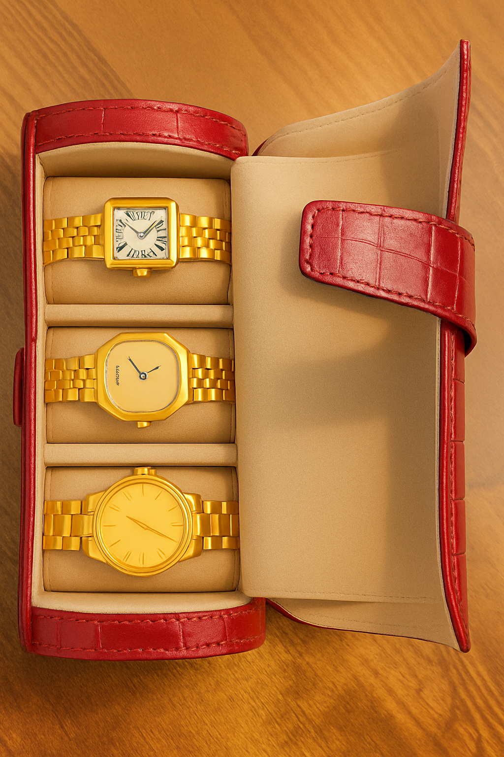 summit-selva-custom-watch-cases-storage-display-Red-tail-soft-interior-artisan-womens-genuine-crocodile-leather-handmade-artisan-amazon.png