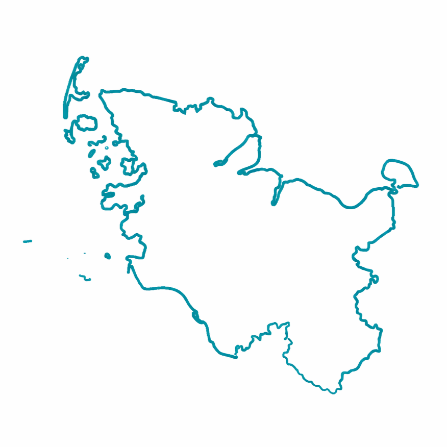 Umrisse Schleswig-Holsteins