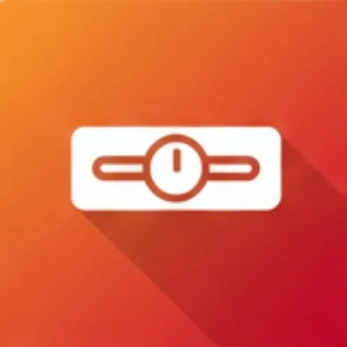 Icon of a paintbrush, pencil, and ruler in orange.