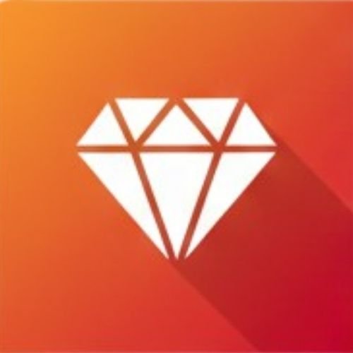 A speech bubble with a face making a kissing expression, next to a magnifying glass, both outlined in orange.