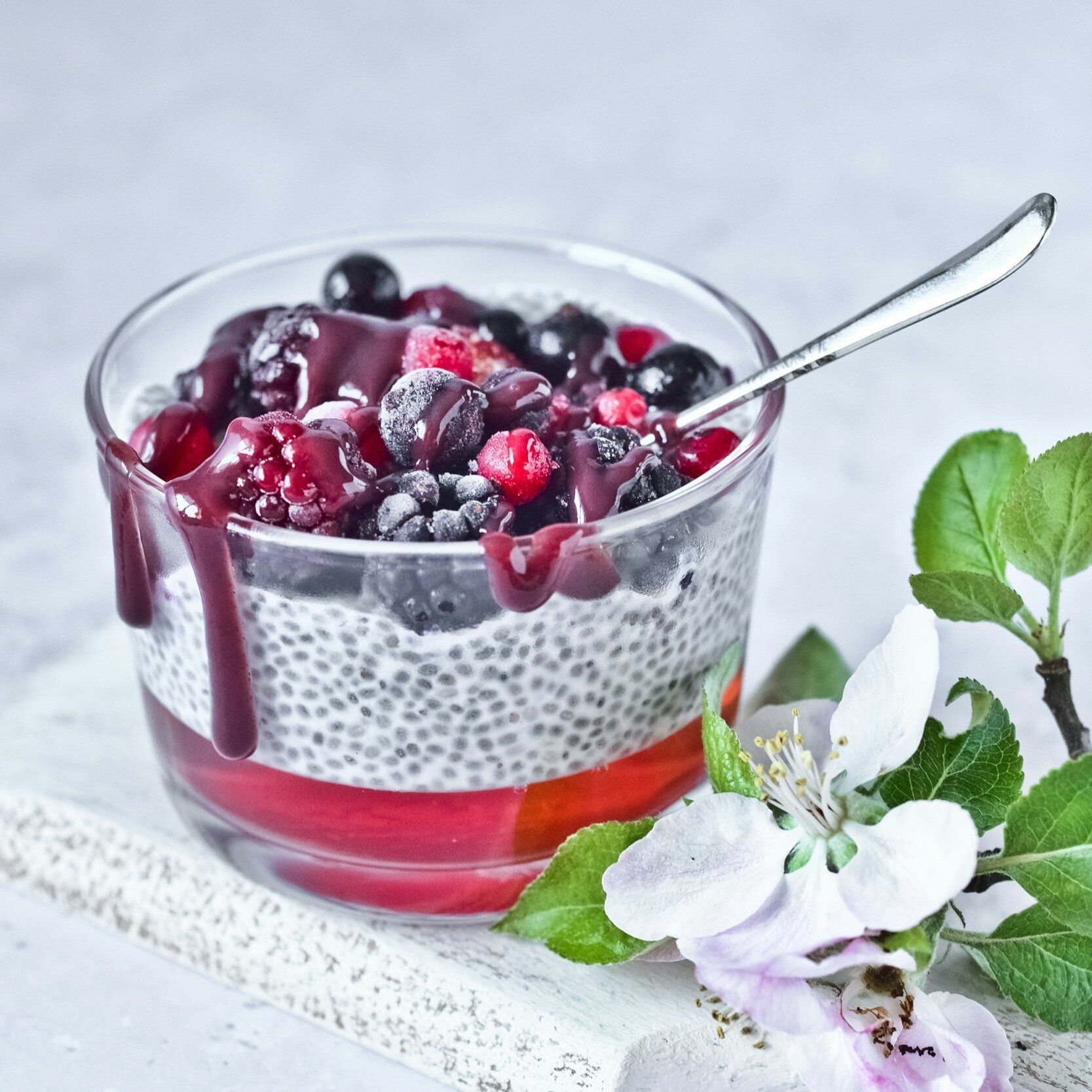 Peanut Butter &amp; Jelly Chia Pudding