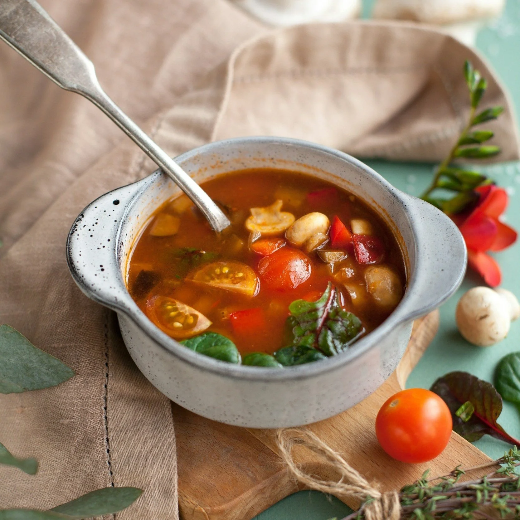 Hearty Turkey Minestrone Soup