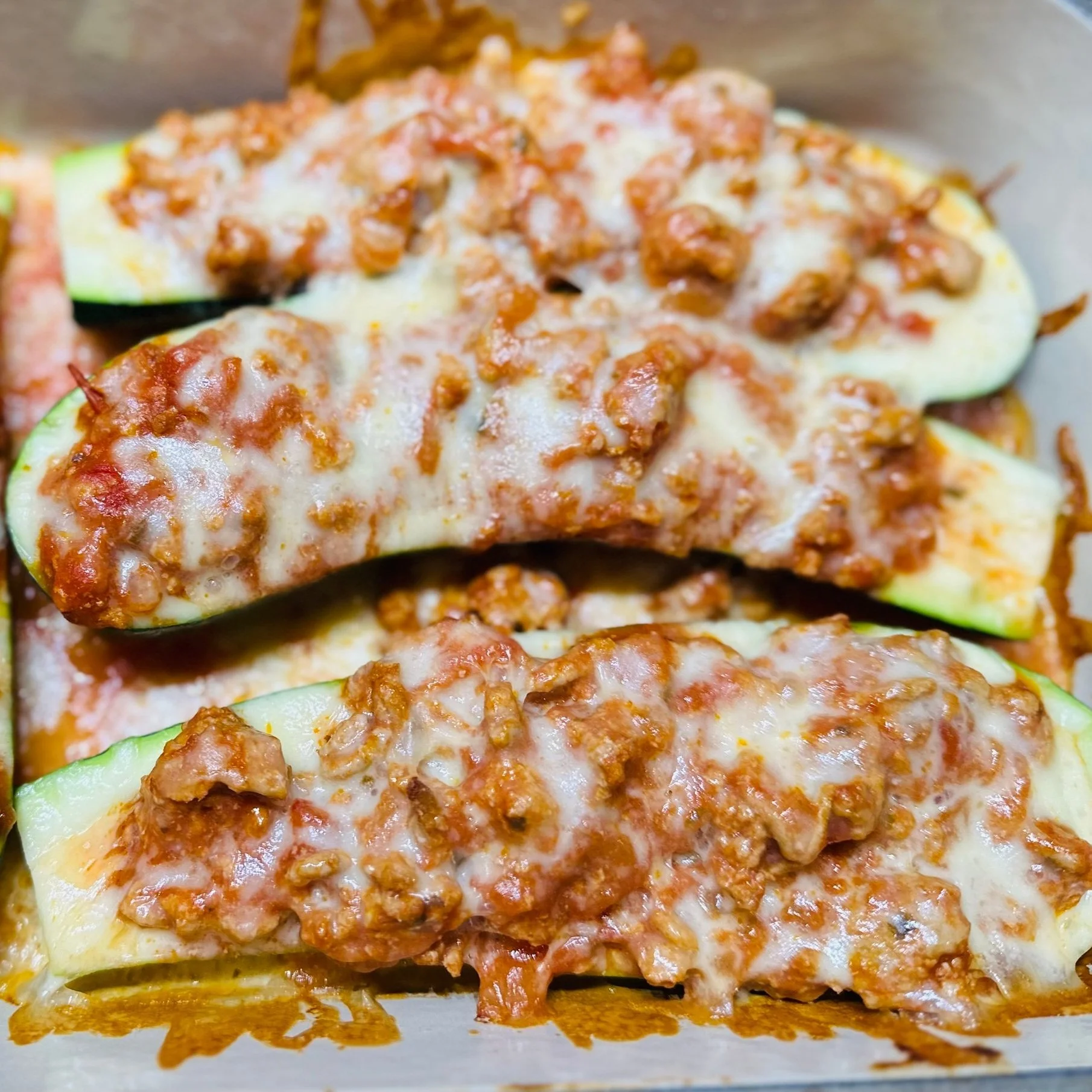 Ground Turkey Zucchini Boats