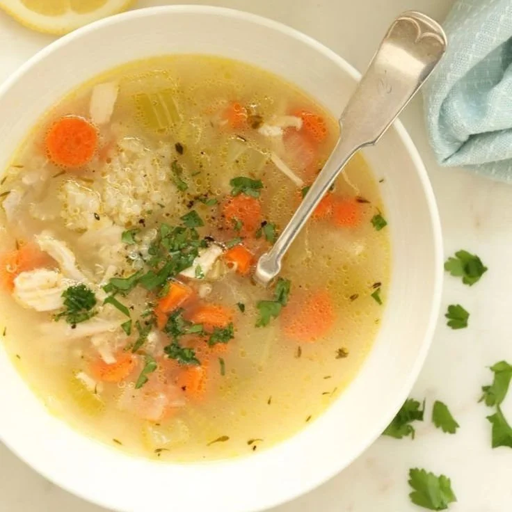 Chicken, Quinoa, and Leek Soup