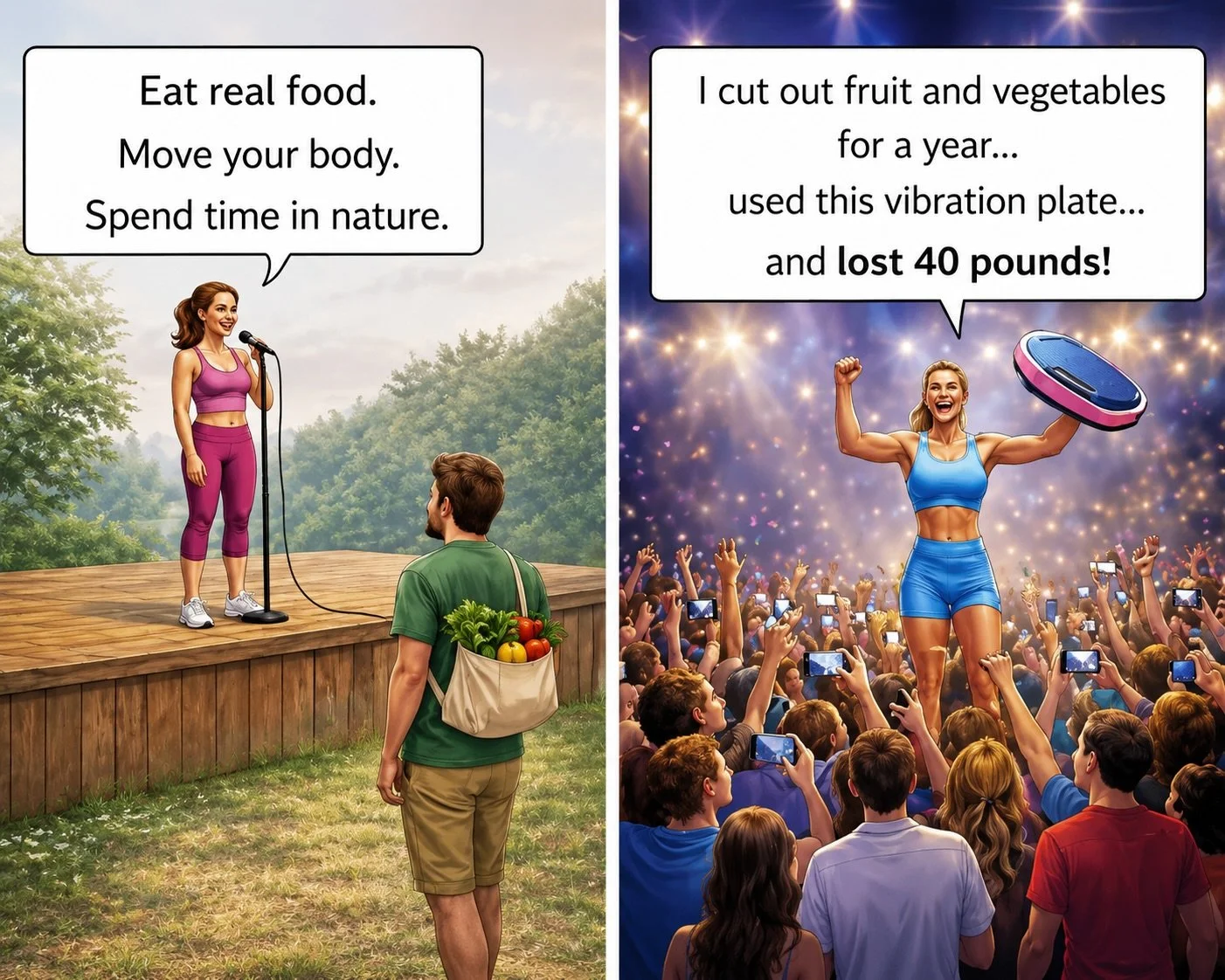 The most radical nutrition takes always get the loudest applause. 

Meanwhile the basics keep quietly working

Balanced meals.
Real food.
Movement.
Sleep.
Sunlight.
Stress management.

Your body doesn&rsquo;t need a magic fix or some extreme protocol