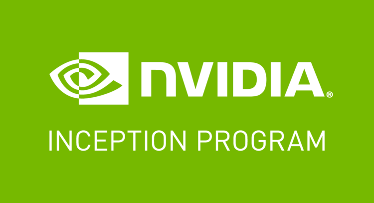 Green background with NVIDIA logo and the words "INCEPTION PROGRAM".